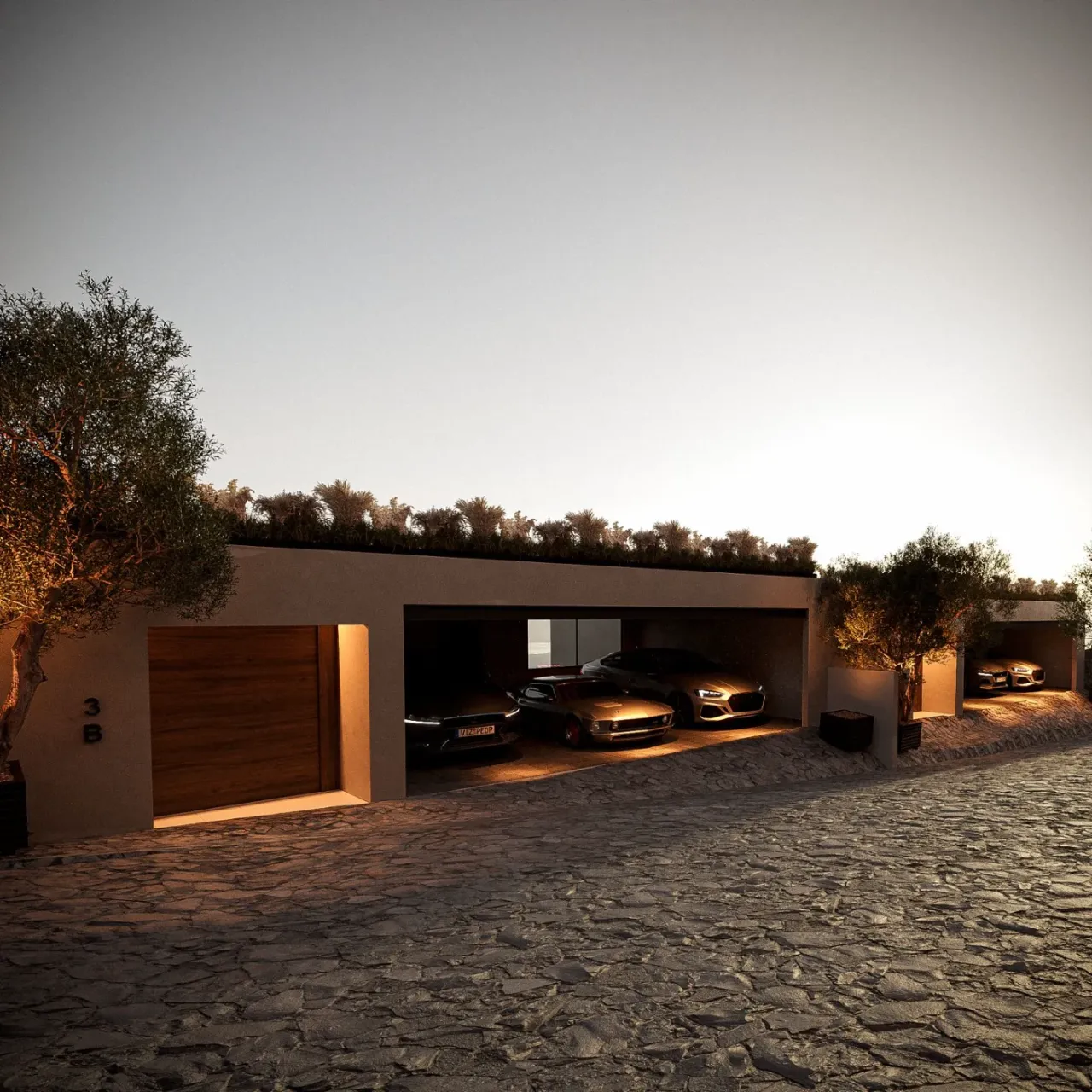 Villas Collection — acceso y cochera, Punta Serra